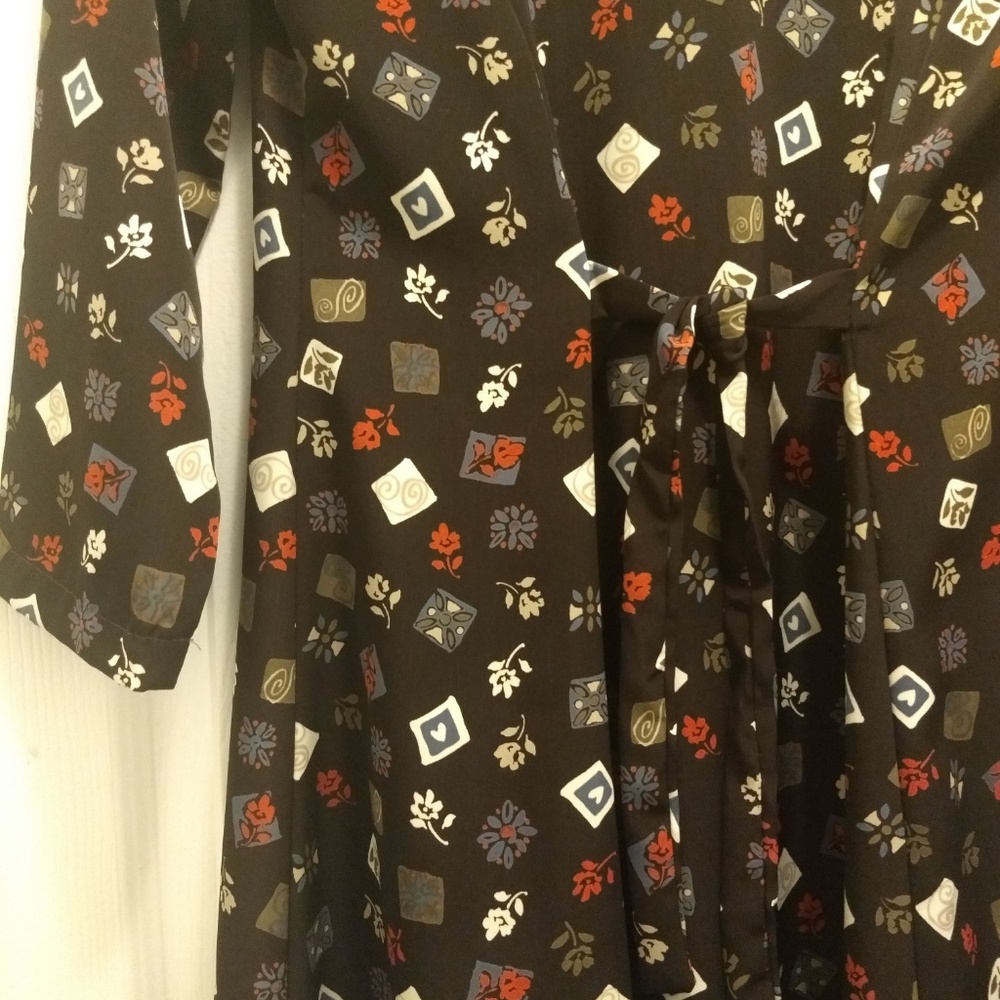 cute vintage print shirt dress